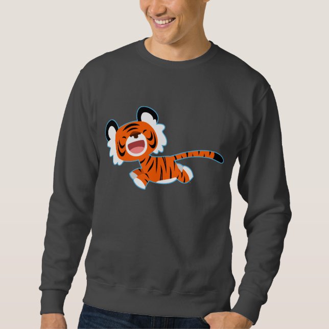 Sweatshirt Joli Tigre Cartoon Sur T-Shirt Run (Devant)