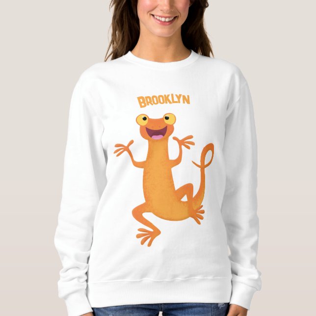 Sweatshirt Joli triton orangé joyeux (Devant)