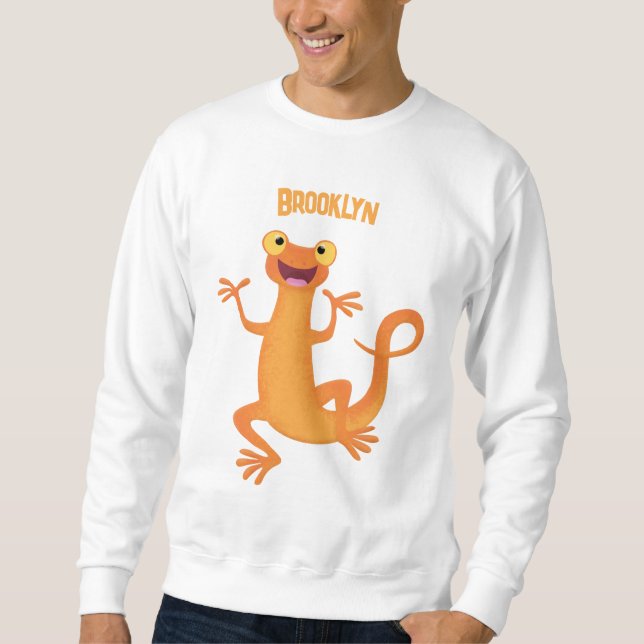 Sweatshirt Joli triton orangé joyeux (Devant)