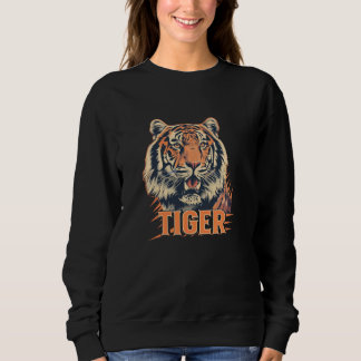 Sweatshirt Joli visage de tigre pour les amateurs de chats sa