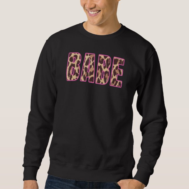Sweatshirt Jolie Bébé Imprimé Léopard Mariage Enterrement de  (Devant)