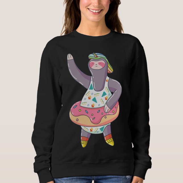 Sweatshirt Jolie fente Unicorne Avec Bouchon De Fût Inflatabl (Devant)