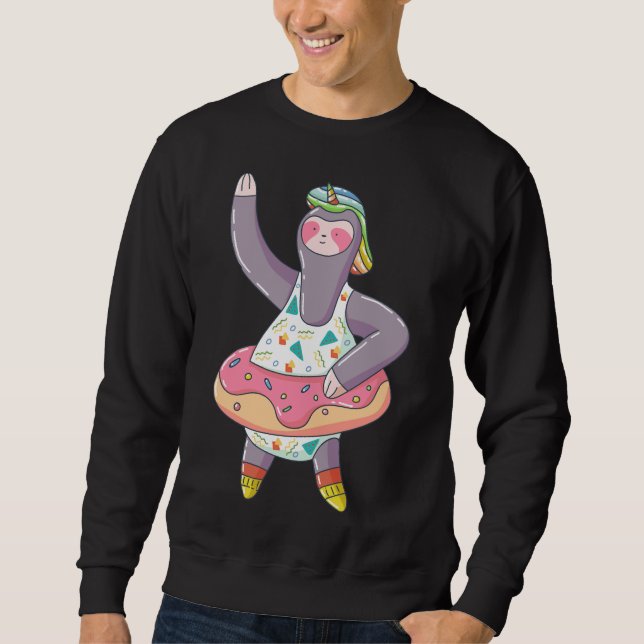 Sweatshirt Jolie fente Unicorne Avec Bouchon De Fût Inflatabl (Devant)