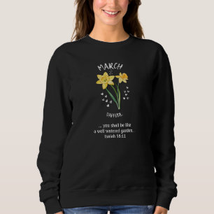 Sweatshirt Jolie Fleur du mois de naissance MARCH Daffodil Ch