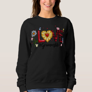 Sweatshirt Jolie Fleur Sauvage Cœur Amour Grammy Vie Joyeux A