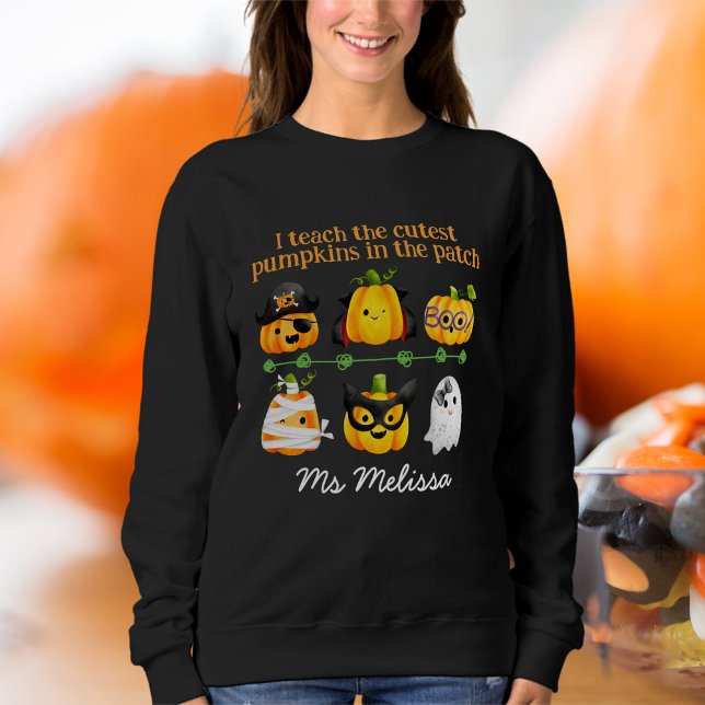 Sweatshirt Jolie Halloween J'Enseigne Le Citrouille Dans Le P (Créateur téléchargé)