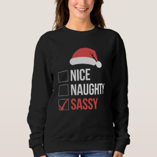 Sweatshirt Jolie liste de Noël coquine et impertinente