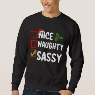 Sweatshirt Jolie liste de Noël coquine et impertinente du Pèr