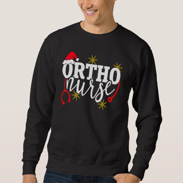 Sweatshirt Jolie Noël Orhto Nurse Santa Hat Vacances Rn (Devant)
