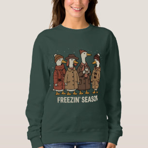 Sweatshirt Jolie oie Saison gelée Hiver Cozy Automne Canard