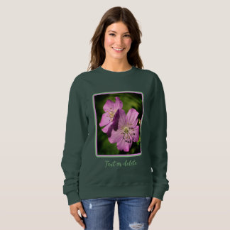 Sweatshirt Jolie paire de fleurs de géranium violet personnal