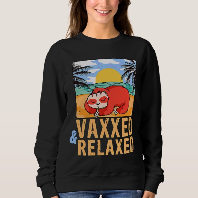 Sweatshirt Jolie Parcelle Est Vaxxed Relaxed Été (Devant)