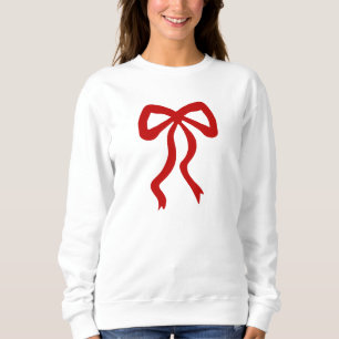 Sweatshirt Jolie Red Ribbon Bow Festive