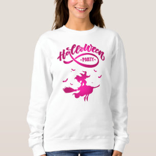 Sweatshirt Jolie Sorcière Volant Broom Halloween heureux