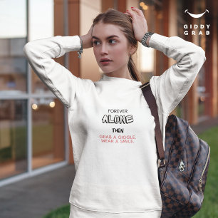 Sweatshirt Jolie Typographie moderne Smile Simple Blanc Perso