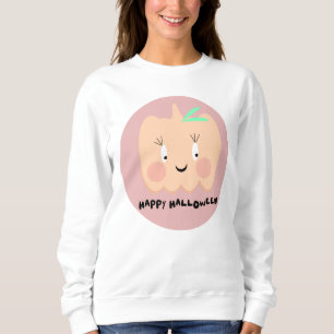 Sweatshirt Jolies lettres rétro de citrouille Joyeux Hallowee