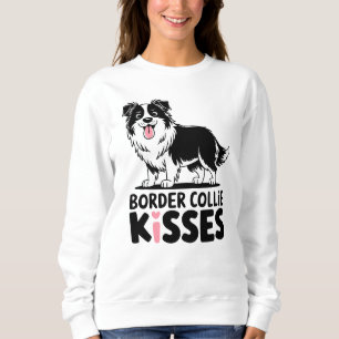 Sweatshirt Jote Bordure Collie Baisers Cartoon Amoureux des c