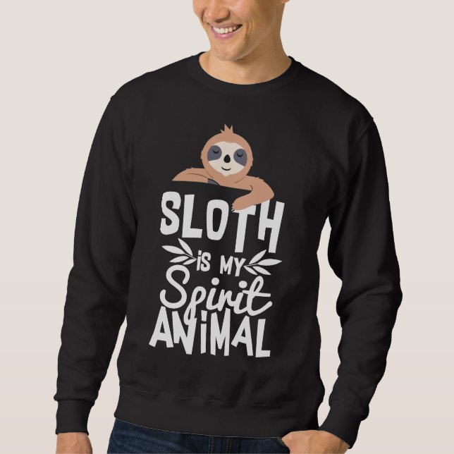 Sweatshirt Jote Sloth Est Mon Esprit Animal Drôle Citation (Devant)