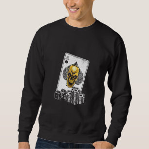 Sweatshirt Jouer Cartes Poker Crâne Joueur Joueur Joueur
