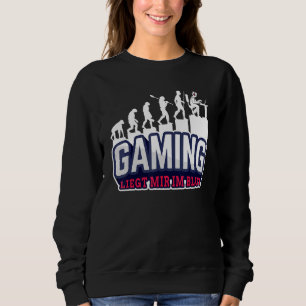 Sweatshirt Jouer Est Dans Le Sang ! Gamer Evolution Gamer Evo