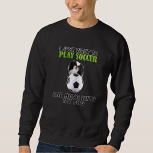Sweatshirt Jouer Soccer Hang W Chien Japonais Chin
