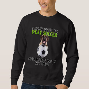 Sweatshirt Jouer Soccer Hang W Chien Mastiff