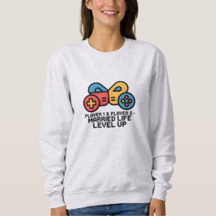 Sweatshirt Joueur 1 & 2 Gamer Marié