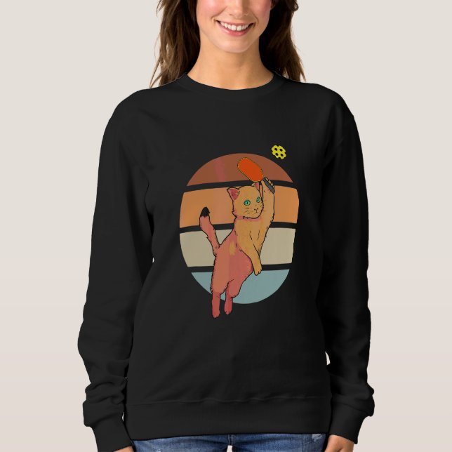 Sweatshirt Joueur 2 de pickleball rétro paddleball Dink (Devant)
