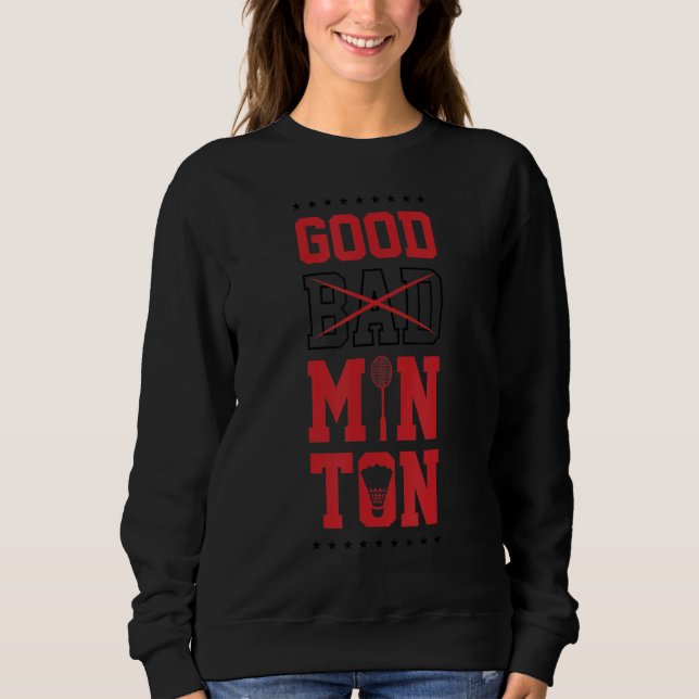 Sweatshirt Joueur de badminton rétro graphique (Devant)