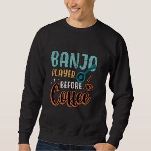 Sweatshirt Joueur de banjo avant la musique country café inte