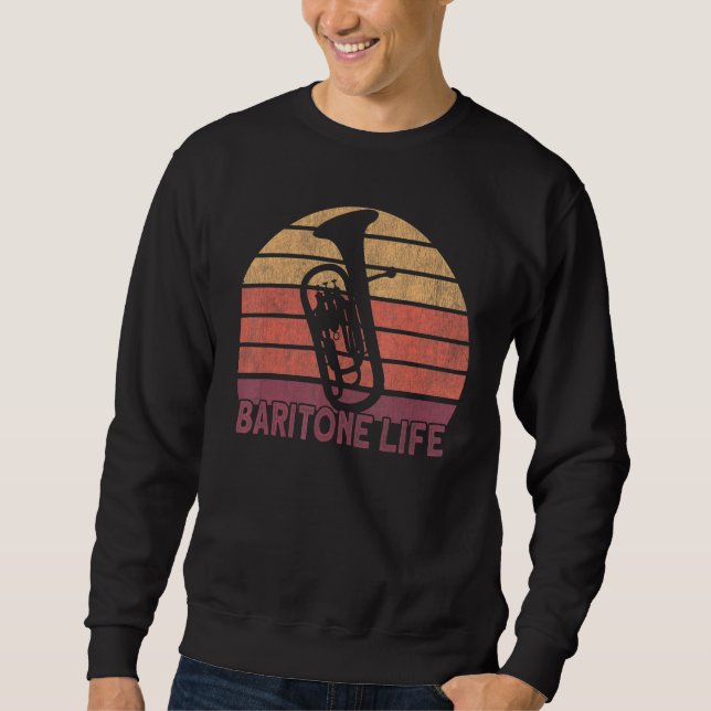 Sweatshirt Joueur de baryton euphonium cor baryton (Devant)