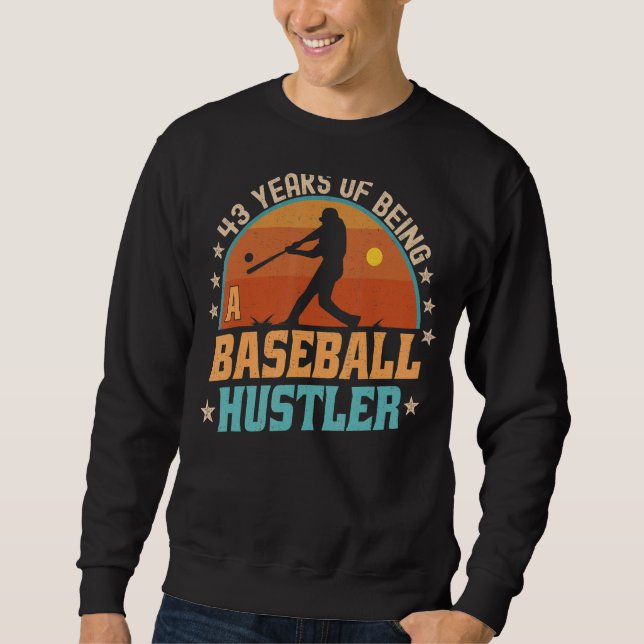 Sweatshirt Joueur de baseball âgé de 43 ans 43e anniversaire  (Devant)