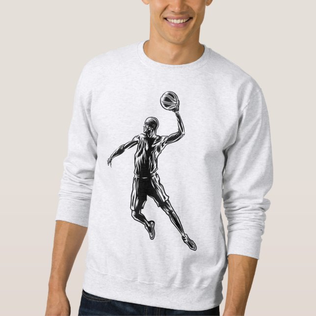 Sweatshirt Joueur de basket-ball Slam Dunk Dark Design (Devant)