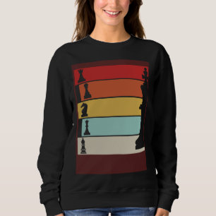 Sweatshirt Joueur de dames rétro plateau de dames