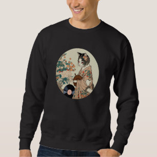 Sweatshirt Joueur de disque vinyle Chat propriétaire rétro Co