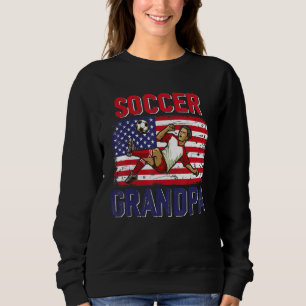 Sweatshirt Joueur de foot vintage grand-père drapeau américai