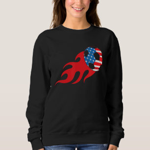 Sweatshirt Joueur de football américain États-Unis Drapeau fi