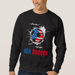 Sweatshirt Joueur de football américain États-Unis Drapeau fi