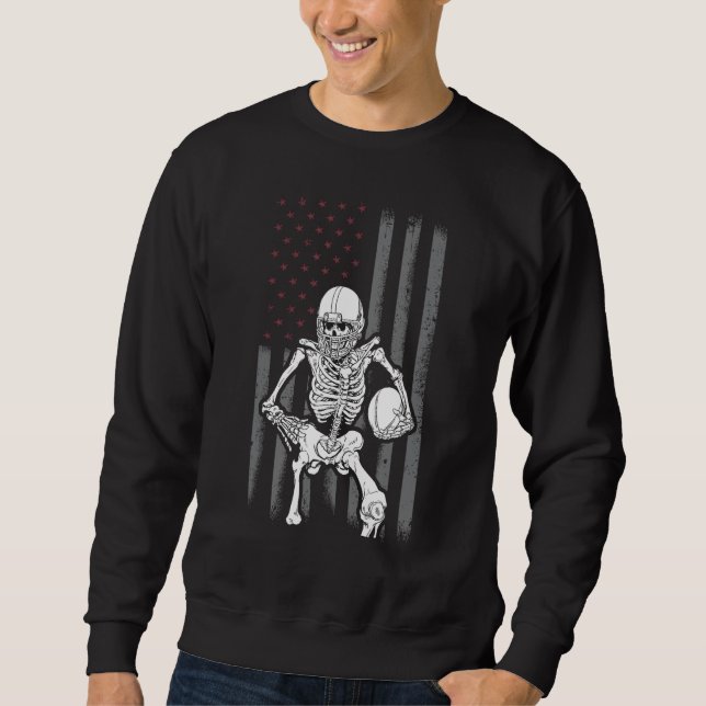 Sweatshirt Joueur de football Ventilateur Cadeau Skeleton Che (Devant)