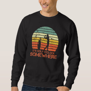 Sweatshirt Joueur de golf Mens Retro Vintage Graphisme Golf
