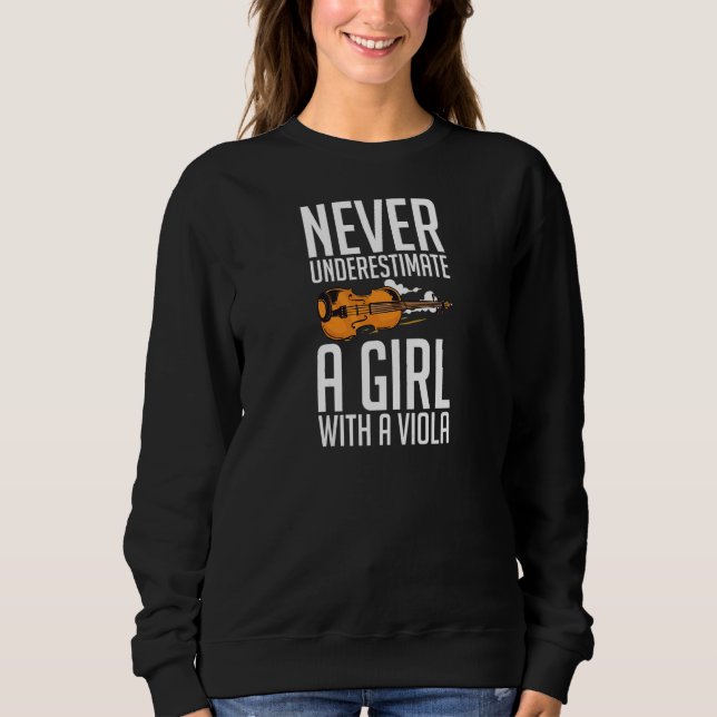 Sweatshirt Joueur de notes de musique pour alto Leçon pour dé (Devant)