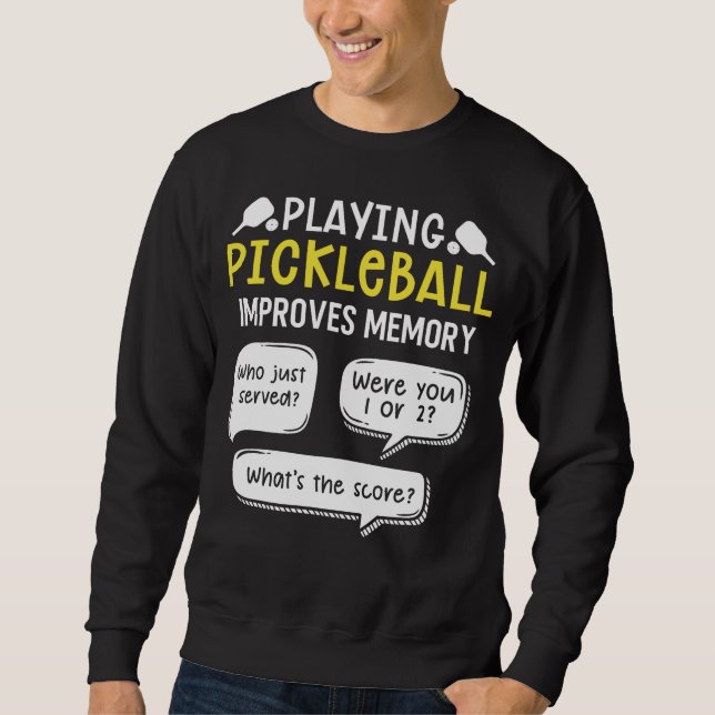 Sweatshirt Joueur de Pickleball de sport amusant (Devant)