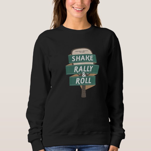 Sweatshirt Joueur de Pickleball Sake Rally Retro Paddle Vinta (Devant)