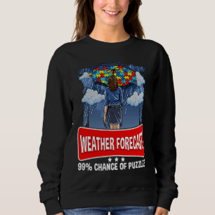 Sweatshirt Joueur de puzzle météo prévision énigmatique Pas