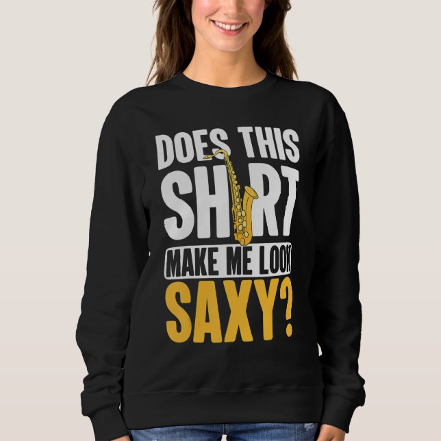 Sweatshirt Joueur de saxophone classique de Cool Jazz Style d (Devant)