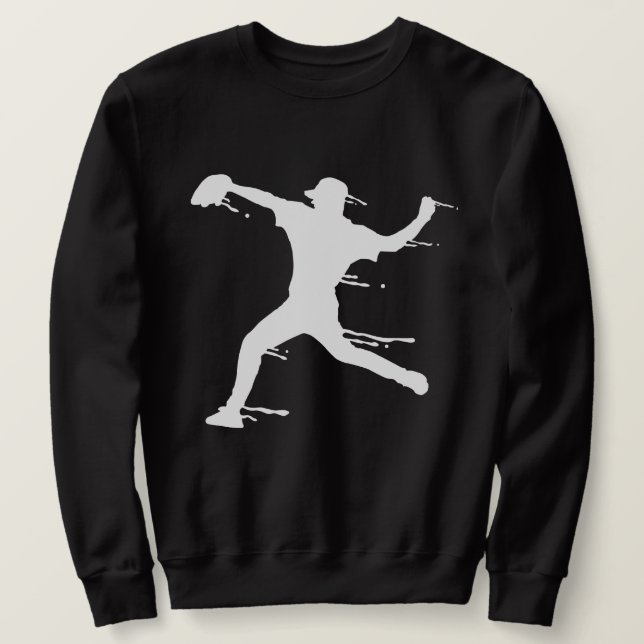 Sweatshirt Joueur de softball baseball (Design devant)