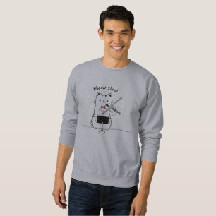 Sweatshirt Joueur de violon chat drôle violoniste musicien 