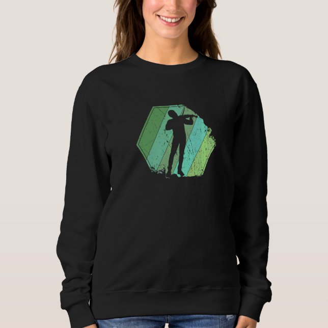 Sweatshirt Joueur de violon violoniste rétro Violon (Devant)