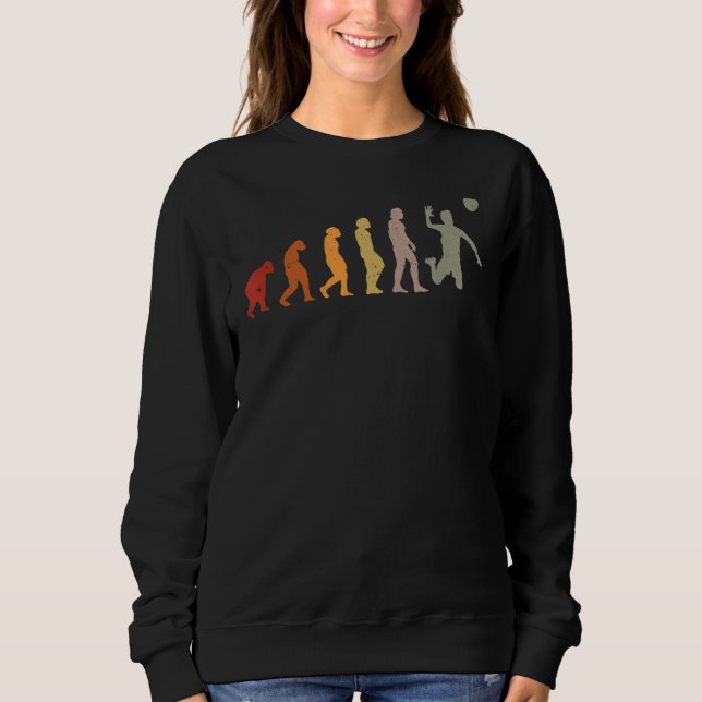 Sweatshirt Joueur de volley-ball de l'évolution humaine (Devant)