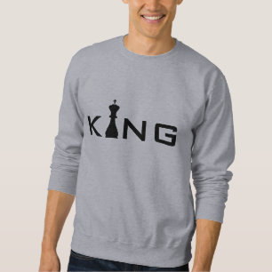 Sweatshirt Joueur d'échecs cool King Typography